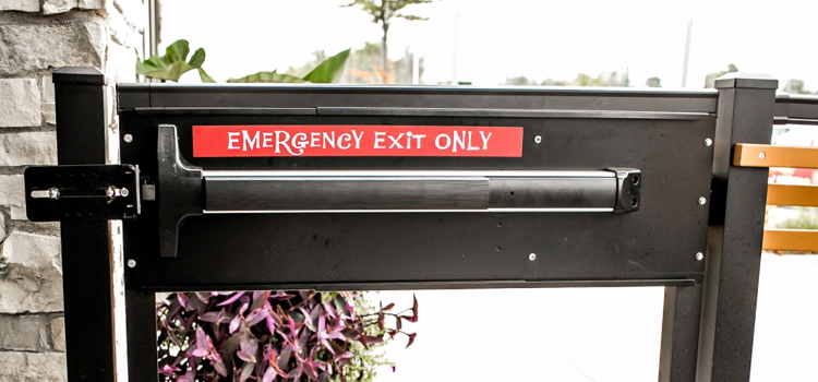 emergency push bar installation in Galt